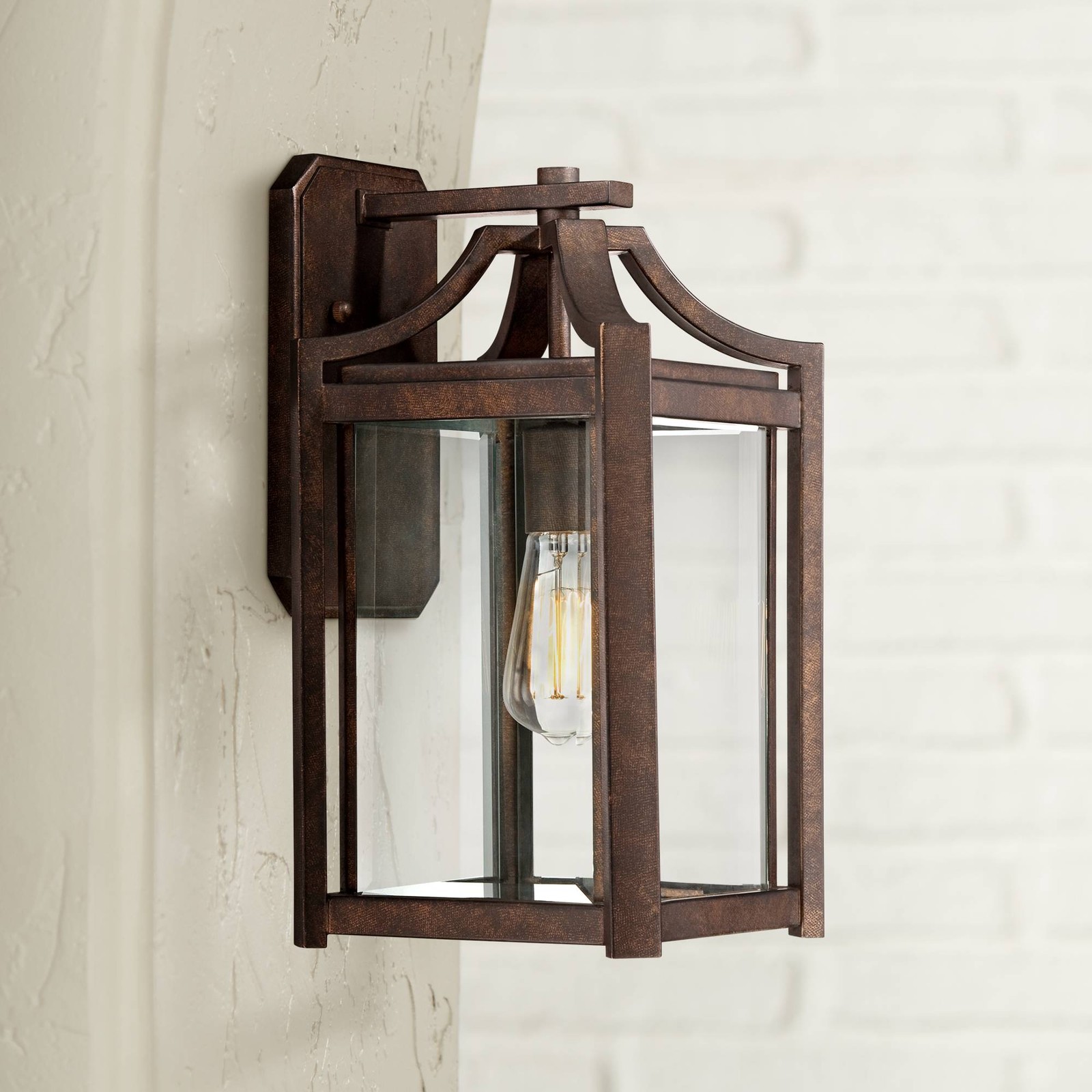 Rockford Rustic Farmhouse Outdoor Wall Light Fixture Bronze 16 1/4\ Rockford Rustic Farmhouse Outdoor Wall Light Fixture Bronze 16 1/4\