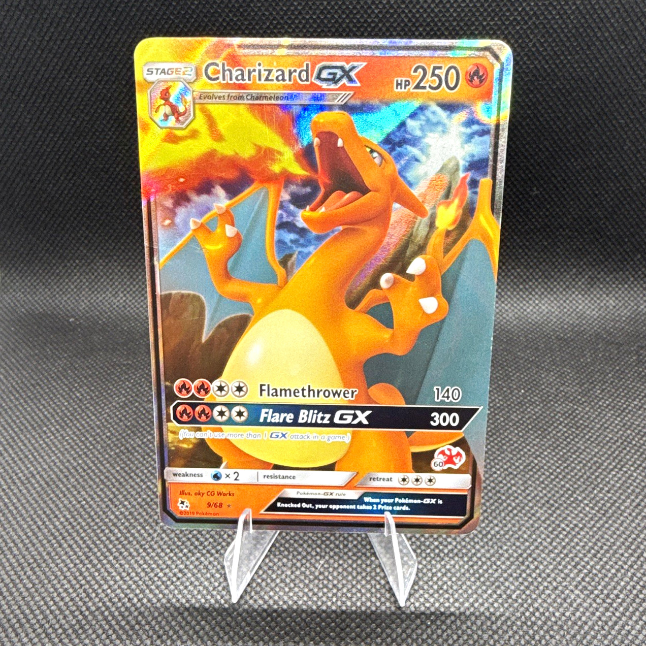Charizard GX 9/68 Hidden Fates Holo Ultra Rare English 2019 250 HP Pokémon TCG Charizard GX 9/68 Hidden Fates Holo Ultra Rare English 2019 250 HP Pokémon TCG