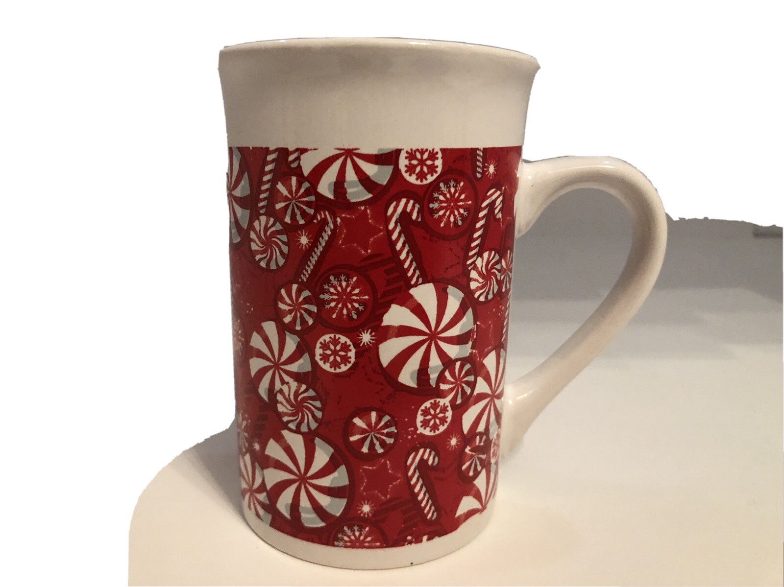 Royal Norfolk Preowned Christmas Candy Cane Coffee Mug Greenbrier International