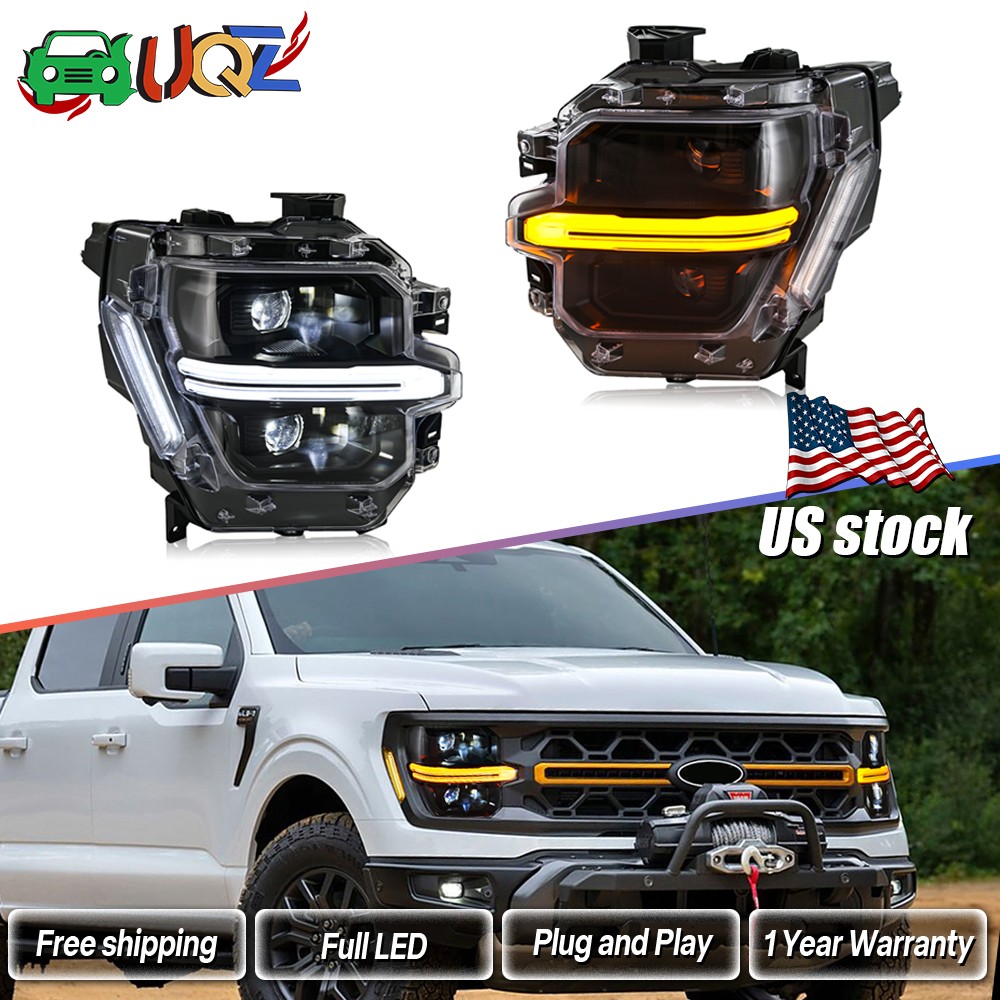 For 22024-2025 Ford F-150 Projector FULL LED Headlights W/Animation STX XLT XL