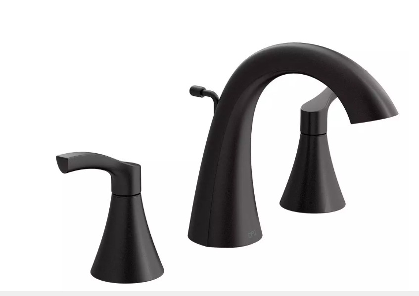 Moen Ash 58912BL-MATTE BLACK TWO-HANDLE HIGH ARC BATHROOM FAUCET Moen Ash 58912BL-MATTE BLACK TWO-HANDLE HIGH ARC BATHROOM FAUCET