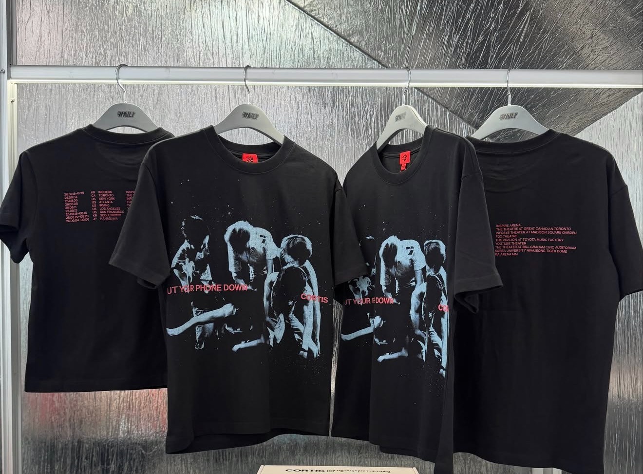 CORTIS GROUP PUT YOUR PHONE DOWN Tour Routing T-Shirt Black WS M L XL Official
