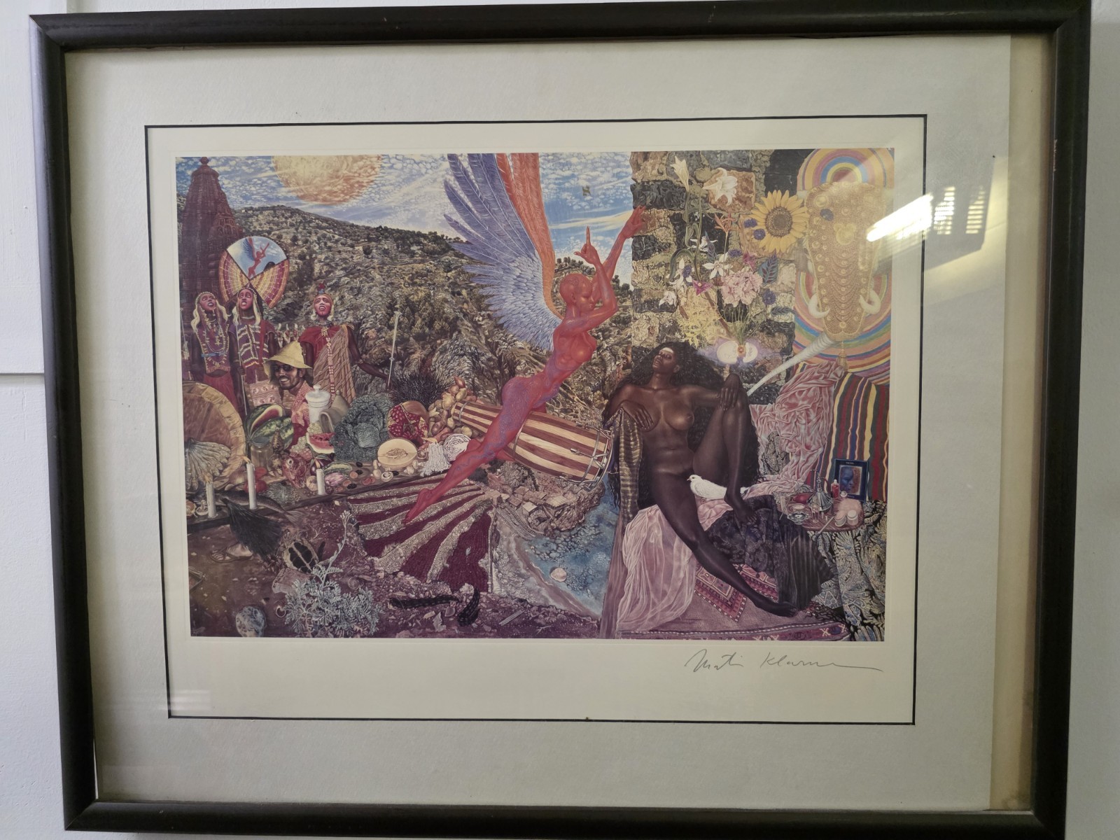 Carlos Santana -ABRAXAS Lithograph -Framed -w/COA#0624 -FREE SHIPPING INCLUDED 