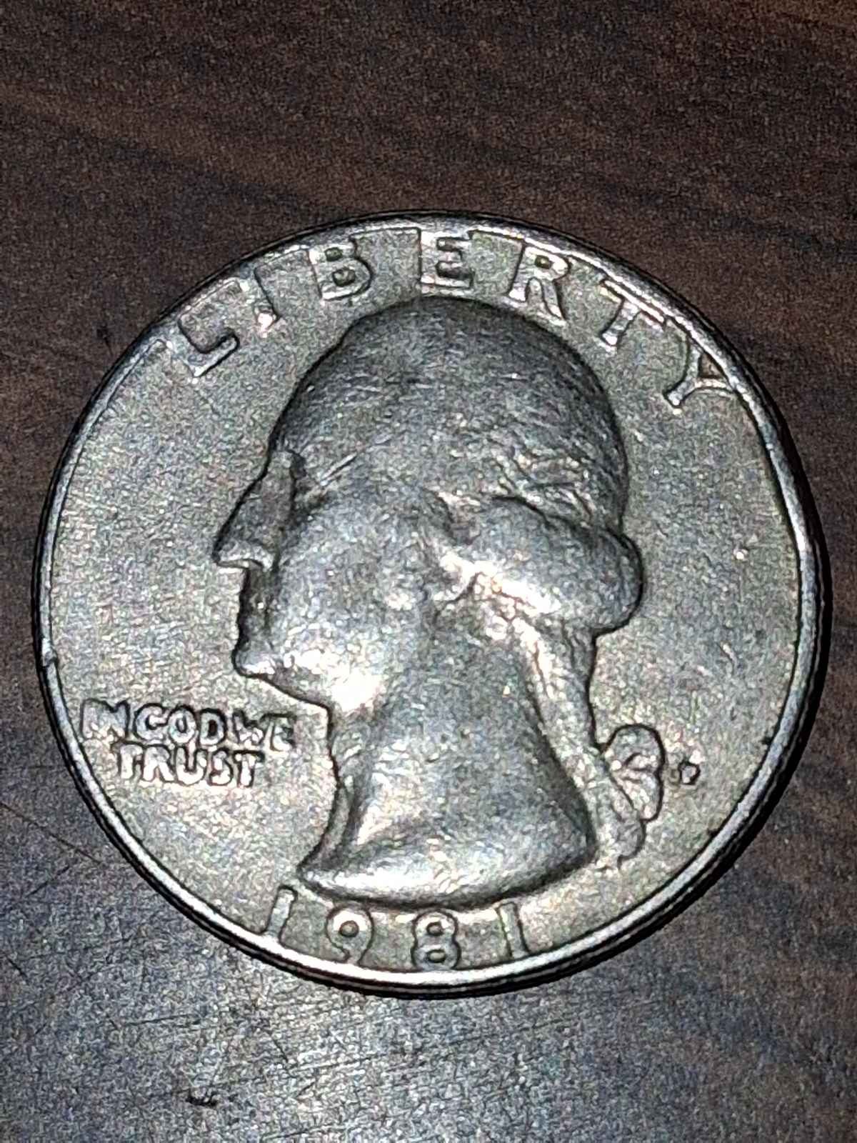 1981 P Washington Quarter 25C US Coin