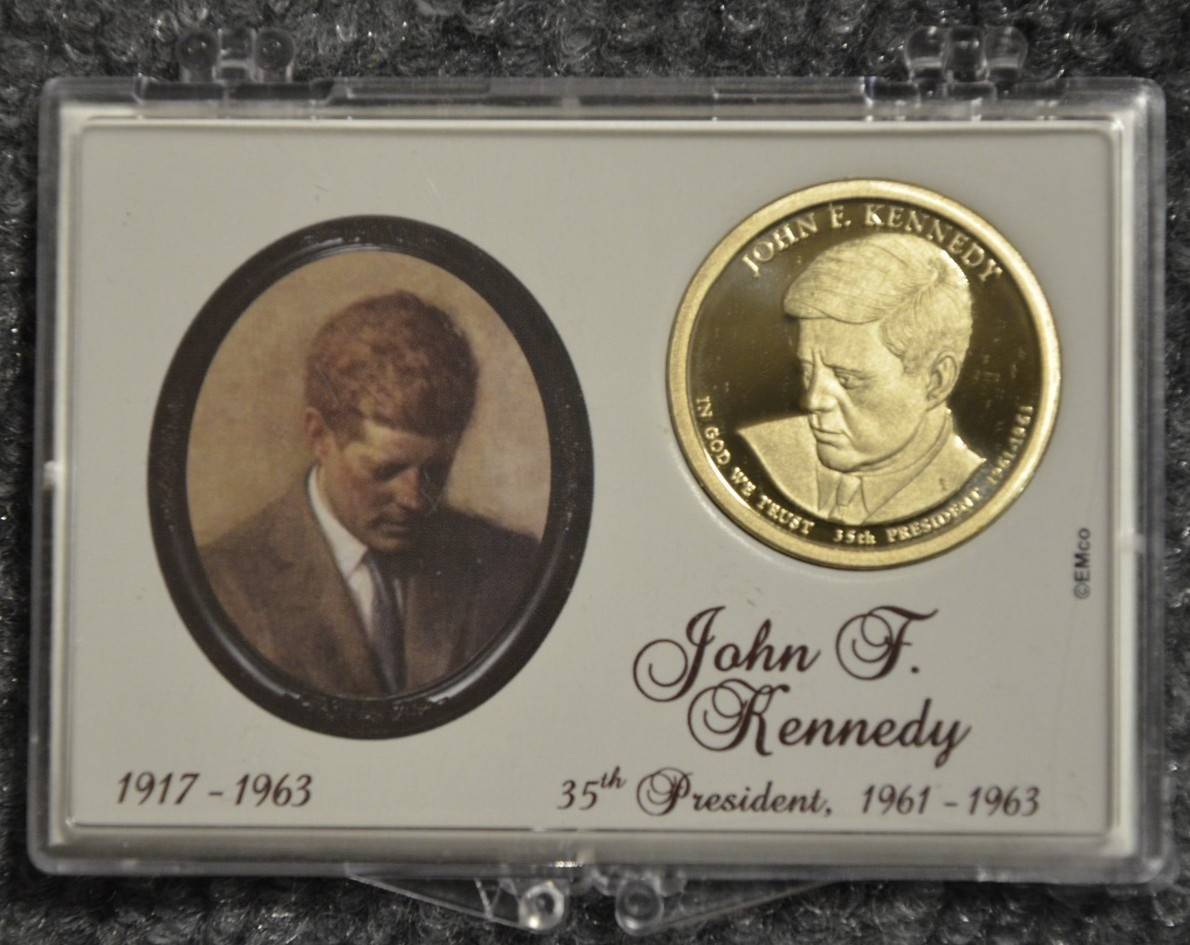 2015-S Proof John F. Kennedy Presidential Dollar 1$ w/ 2x3 Snaplock Case
