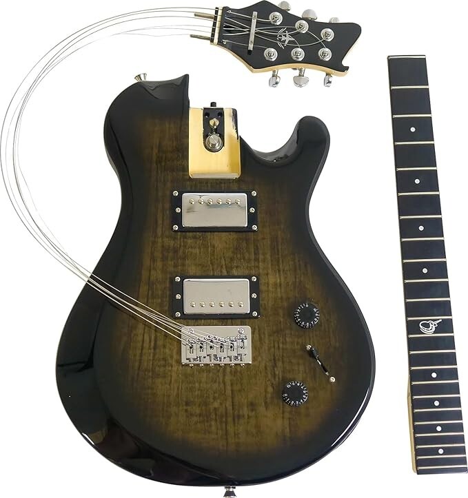Journey Instruments – OE990BK Black Overhead Collapsible Electric Travel Guitar