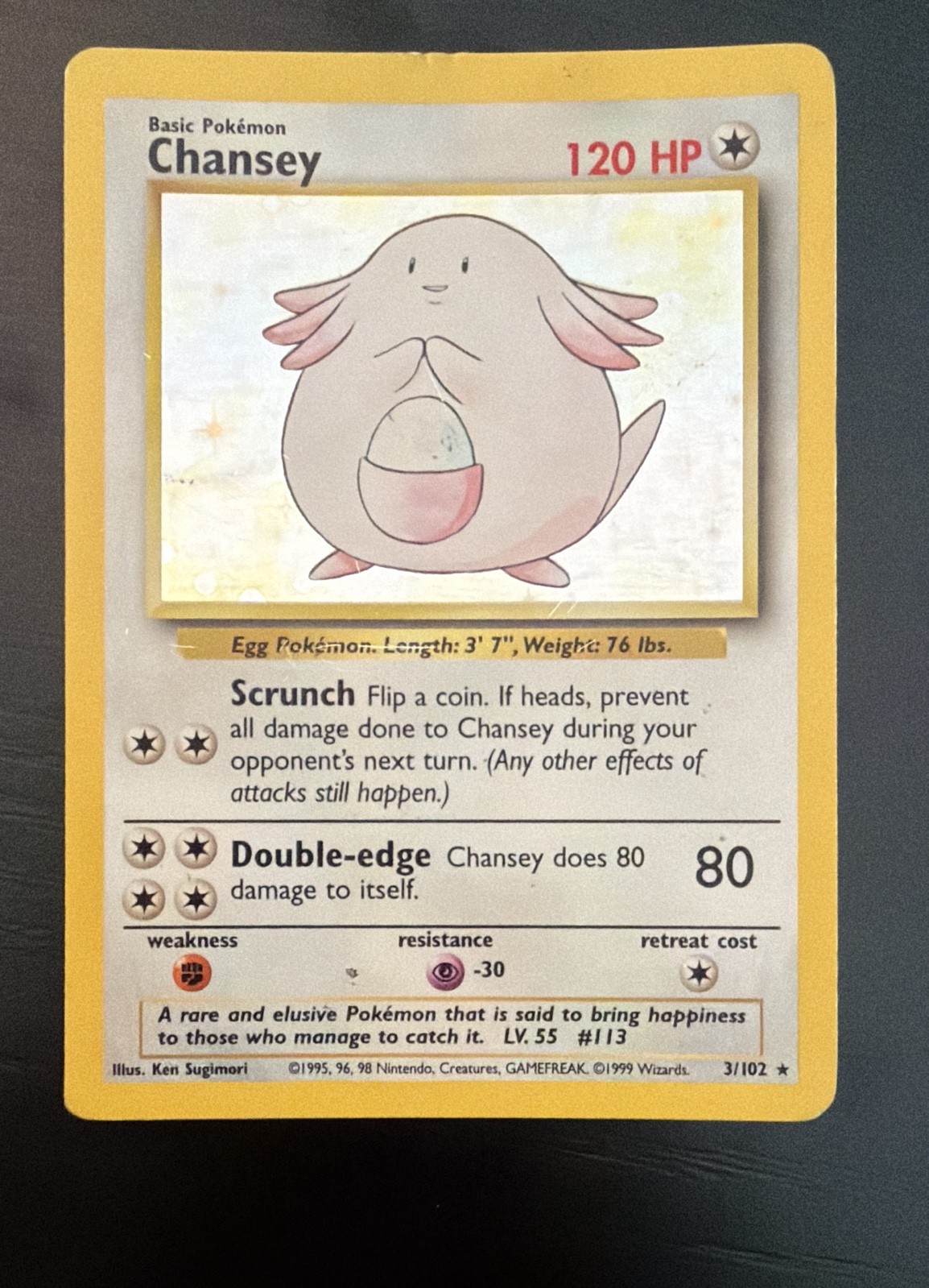 Chansey 003/102 Base Set Holo