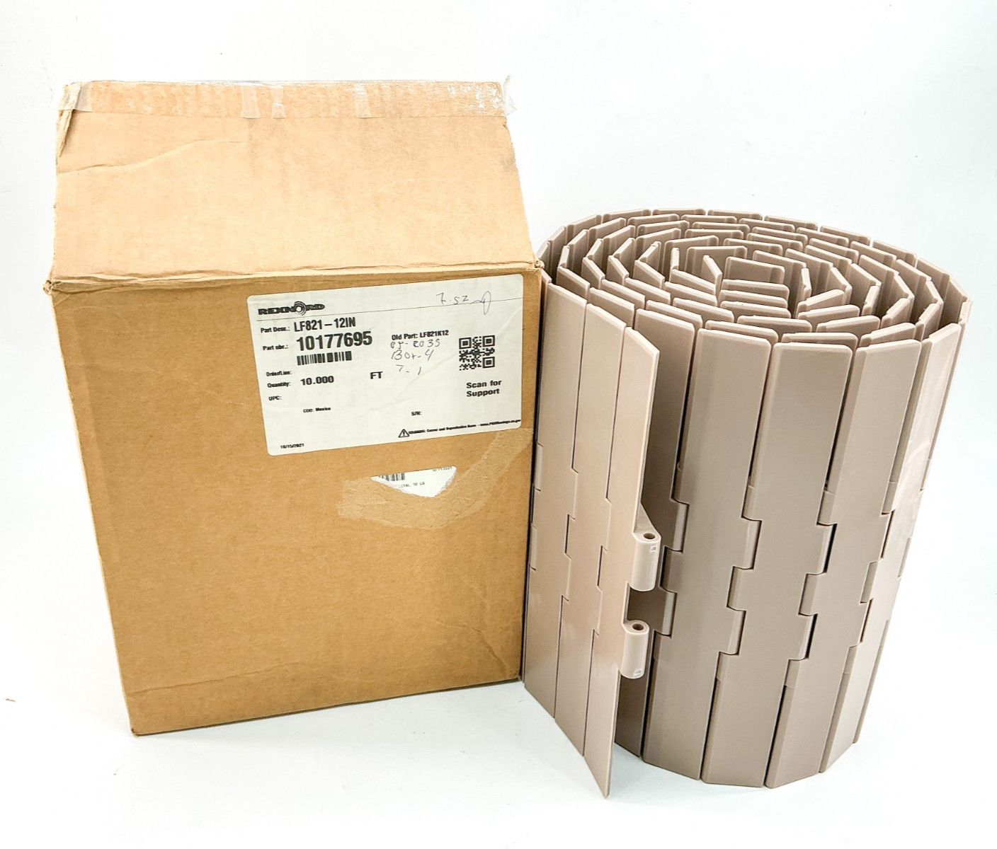 New Rexnord LF821-12IN TableTop Chain 10FT 10177695 LF821K12 New Rexnord LF821-12IN TableTop Chain 10FT 10177695 LF821K12
