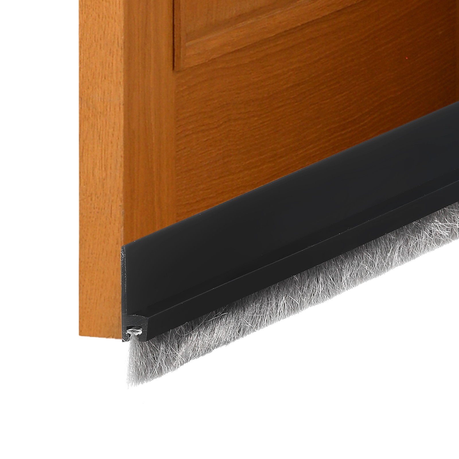 Door Sweep 1.2 Inch x 40 Inch Door Bottom Sweep Door Brush Black