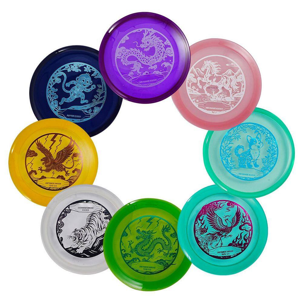 Disc Golf Set, 8-Pack Disc Golf Starter Set, Beginners Flying Discs for Full-Bod