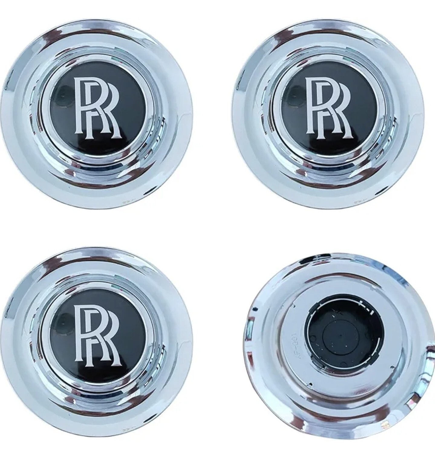4 Custom Rolls .Royce 183mm Floating Wheel Center Caps Set. All Models In Stock