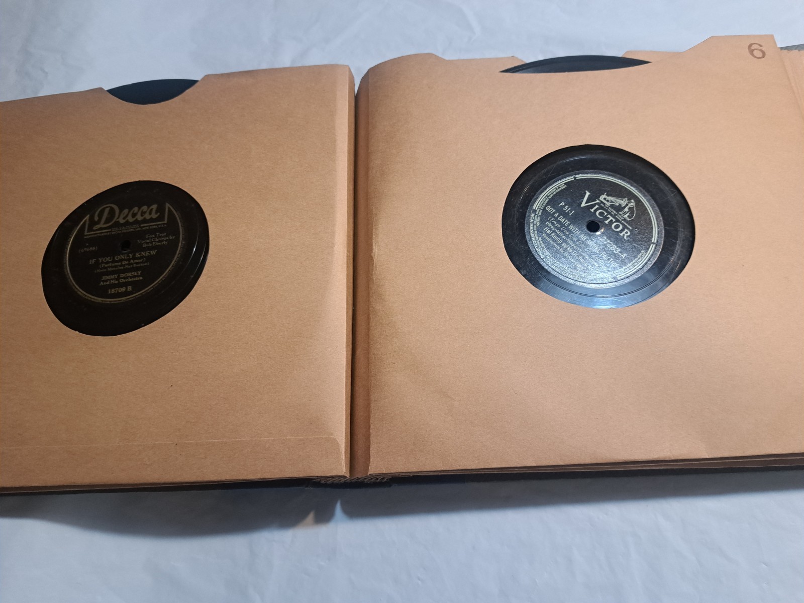 Lot of 8 Records in binder labeled Volume 5 Stromberg Carlson Victor RCA Decca