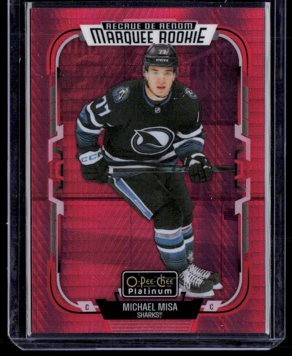 Michael Misa 2025-26 O-Pee-Chee Platinum Marquee Rookie Red Prism /199 #229