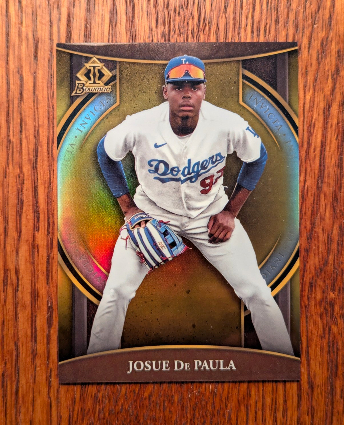 2023 Bowman Chrome Invicta Josue De Paula #BI-11 Gold /50 Dodgers