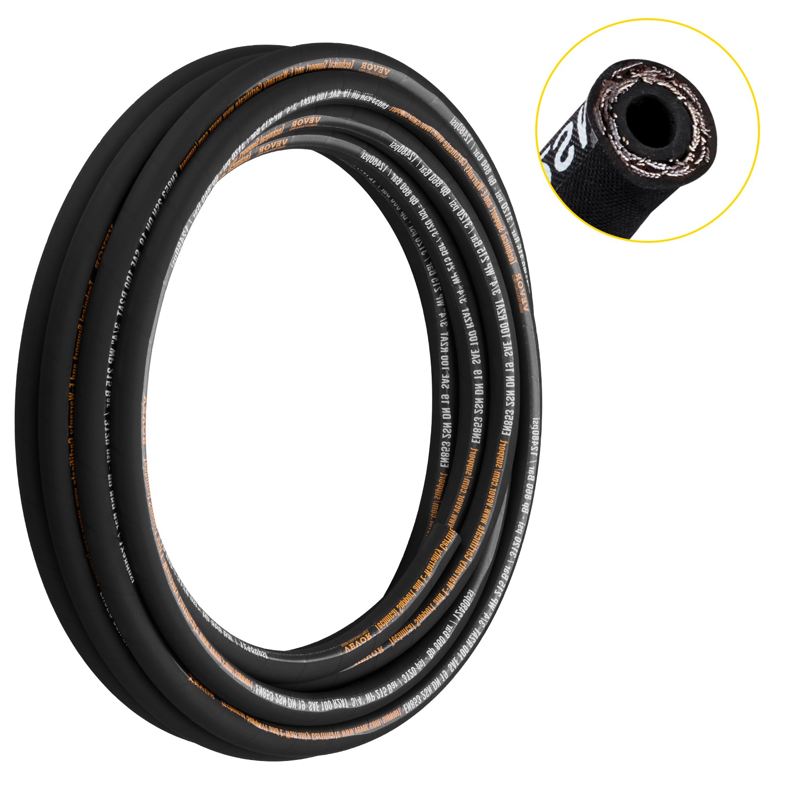 Hydraulic Hose Coiled Hydraulic Hose 50ft 3/4\
