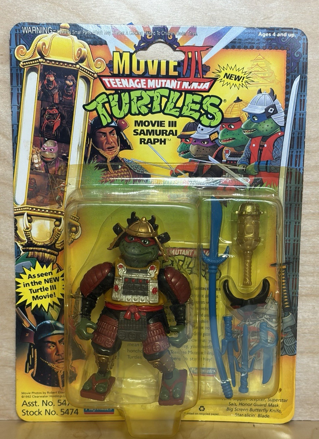 Movie III Samurai Raph 1992 TMNT Teenage Mutant Ninja Turtles NEW Sealed