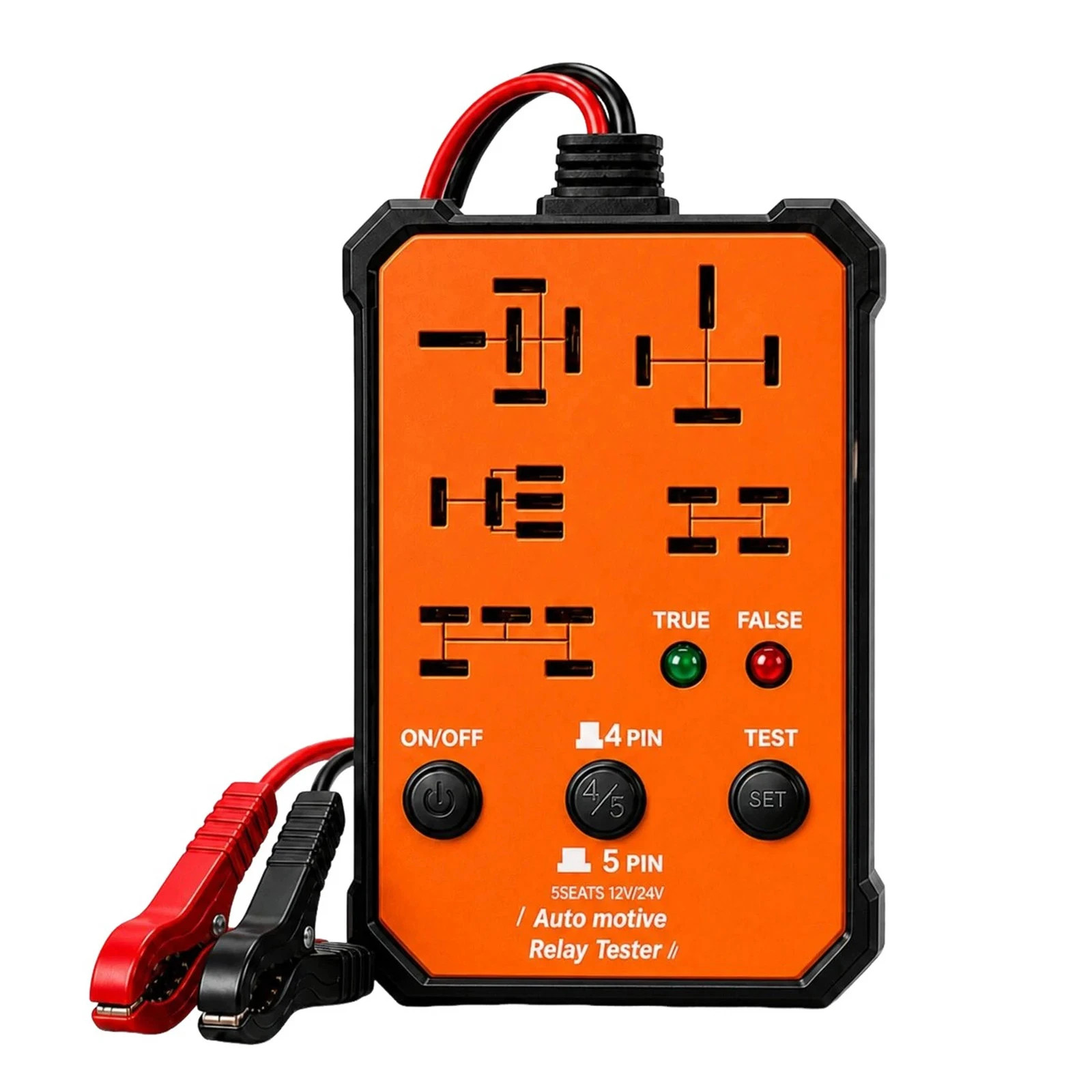 Universal 12V/24V Automotive Relay Tester LED Indicator Voltage Tester orange Universal 12V/24V Automotive Relay Tester LED Indicator Voltage Tester orange