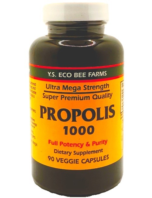 BEST OFFER Propolis-Raw Unprocessed 1000mg Y.S. Organic Bee Farms 90 Caps