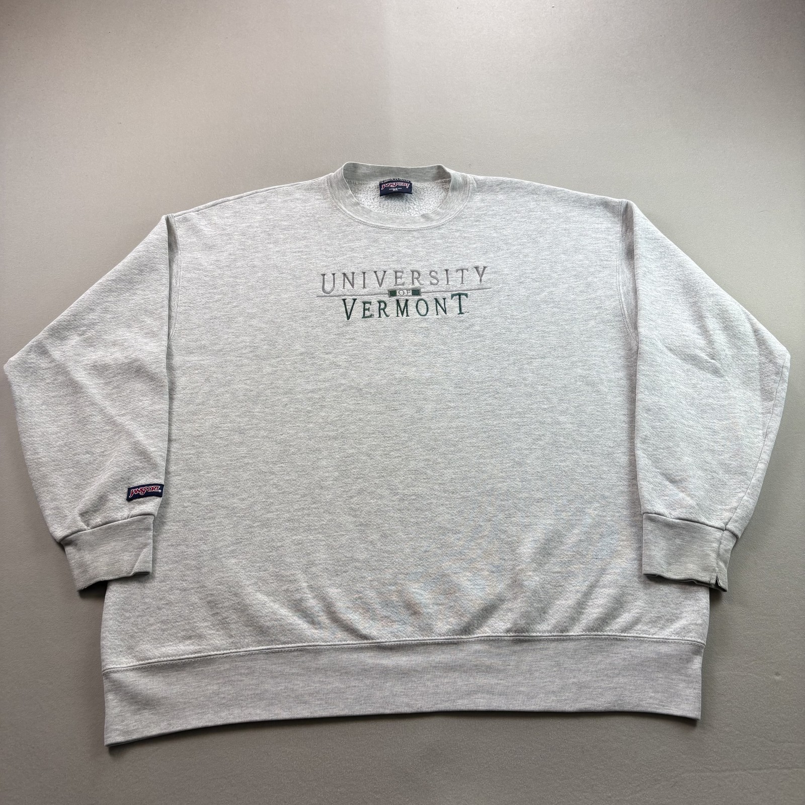Vintage University Of Vermont Sweatshirt Mens XL Gray Jansport Catamount USA 90s