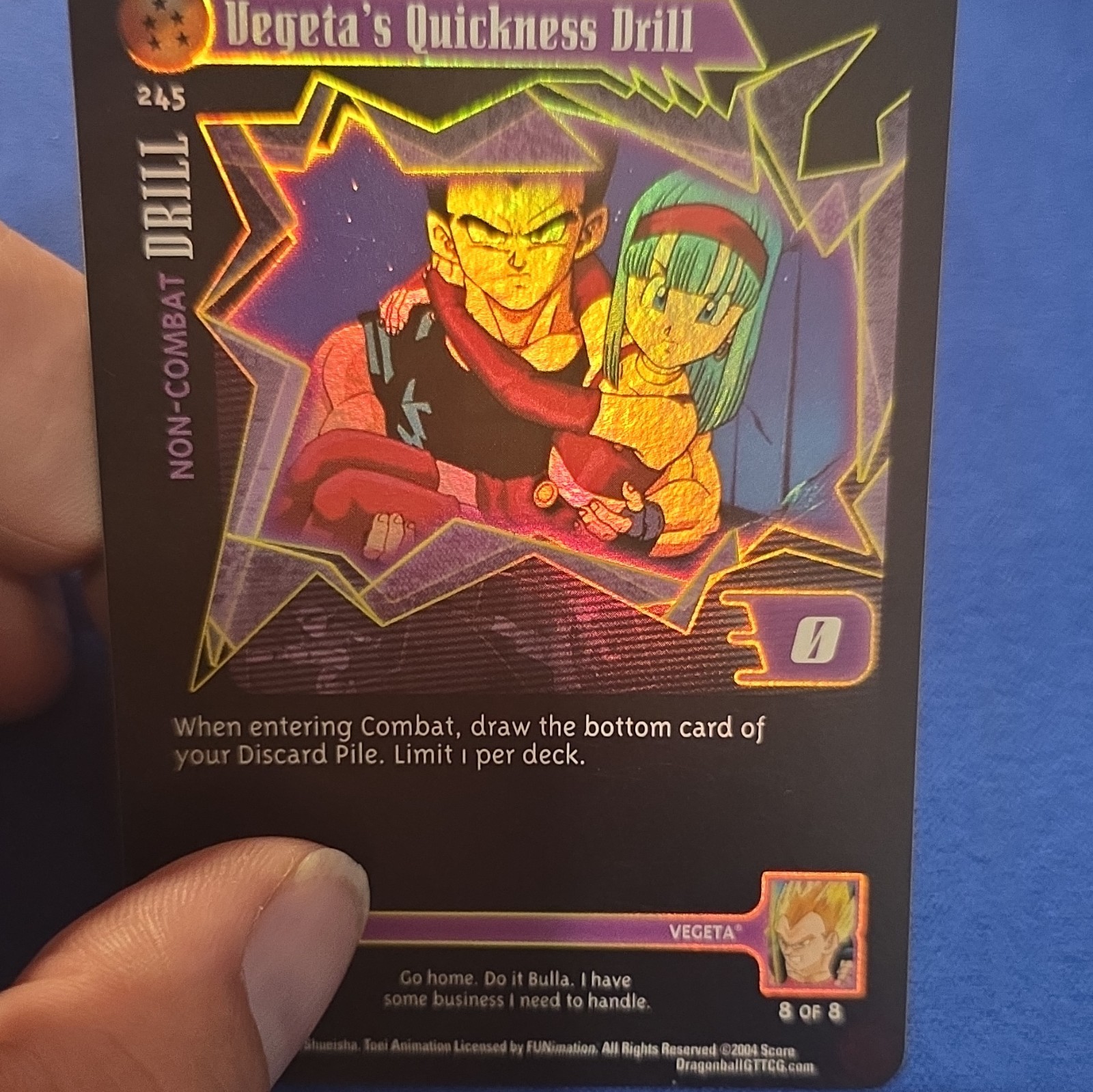 Score Dragon Ball GT Vegeta's Quickness Drill Non-Combat #245 EN 2004 Foil