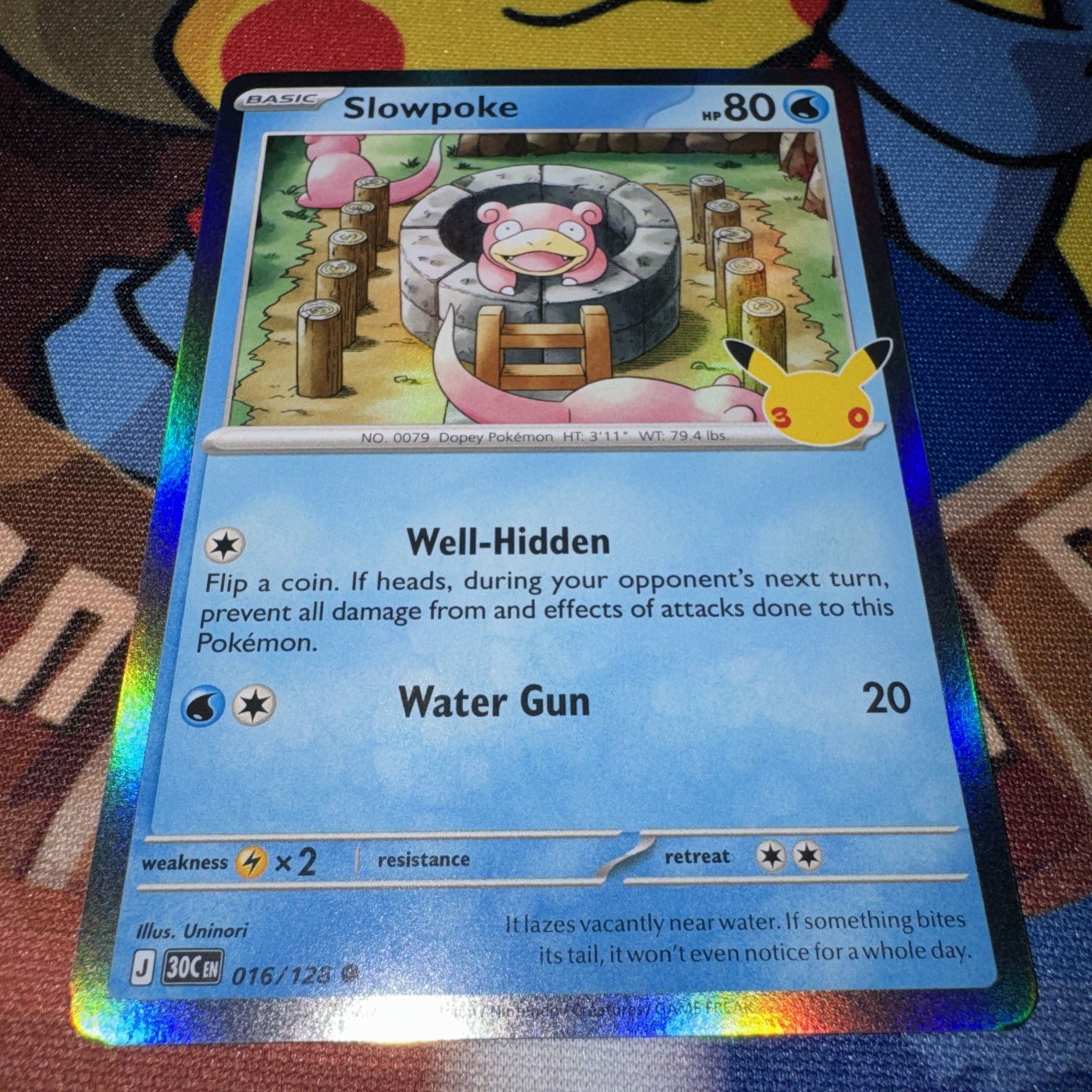 Slowpoke 016/128 Me: 30th Celebration Holo Pokémon anniversary SHIPS ASAP Slowpoke 016/128 Me: 30th Celebration Holo Pokémon anniversary SHIPS ASAP