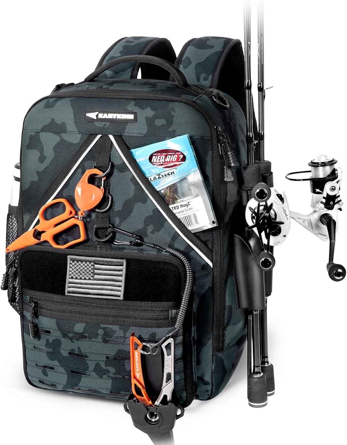 KastKing KarryAll KastMate Fishing Tackle Backpack,Water-Resistant Fishing Bag