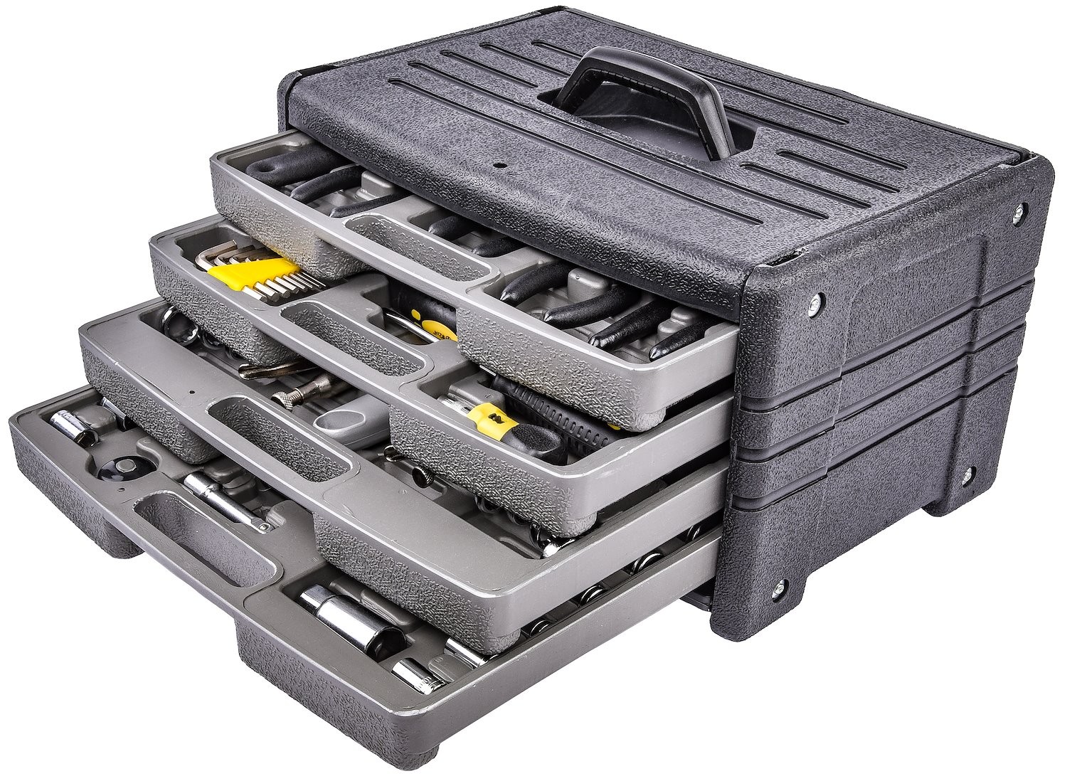 JEGS 99-Piece Tool Set with 4-Drawer Carry Case