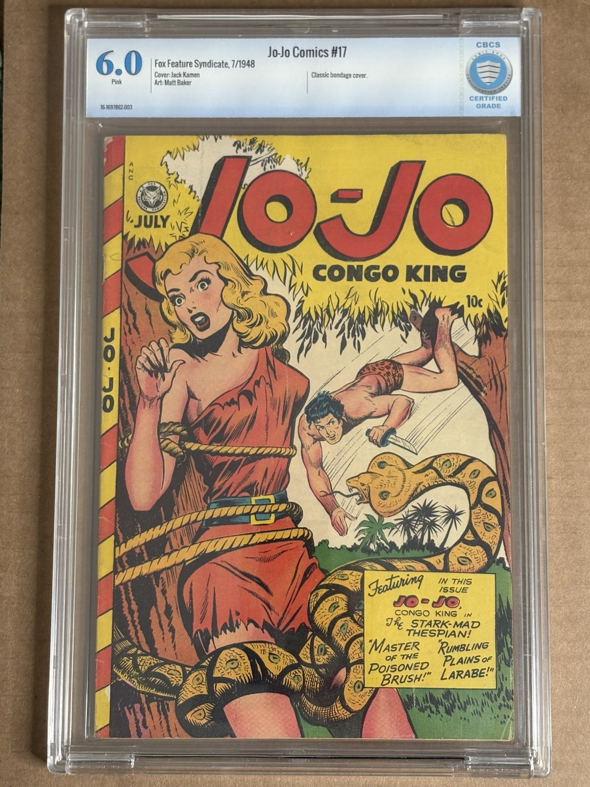 Jo-Jo Comics #17 CBCS 6.0 | Golden Era | PreCode Bondage Cvr | Fox Features 1948