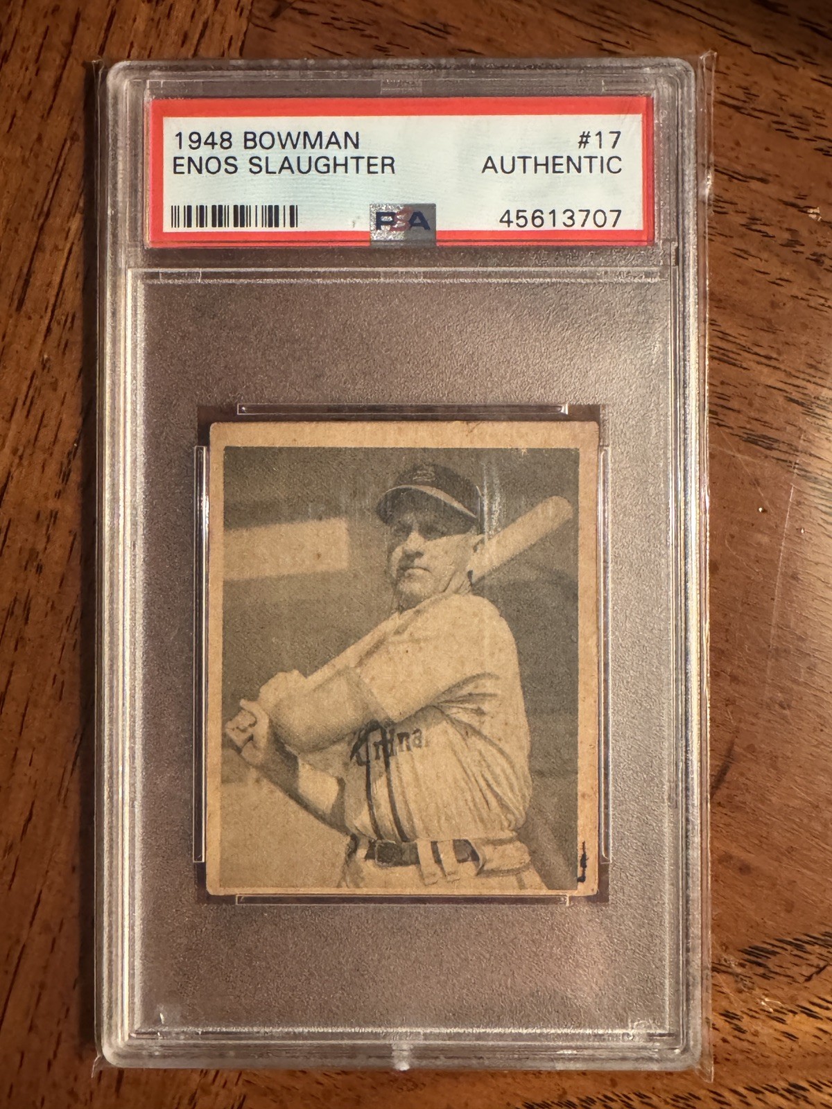 1948 Bowman Enos (Country) Slaughter #17 PSA Auth HOF
