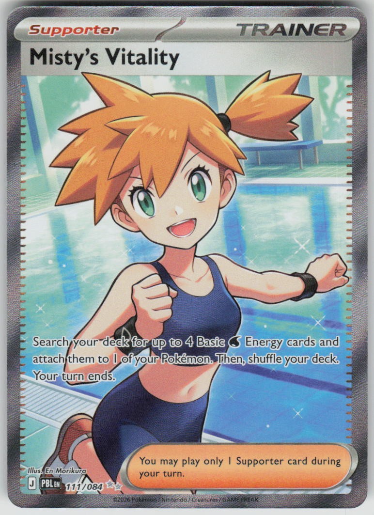 Pokemon Misty\'s Vitality 111/084 Pitch Black Ultra Rare NM