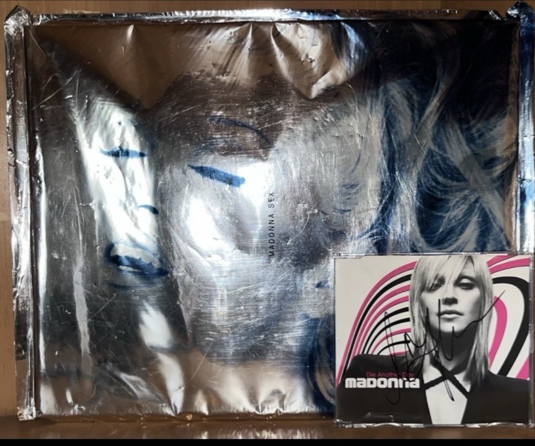Madonna Memorabilia Lot - Sex Book 1992 & Die Another Day Signed CD Single Madonna Memorabilia Lot - Sex Book 1992 & Die Another Day Signed CD Single