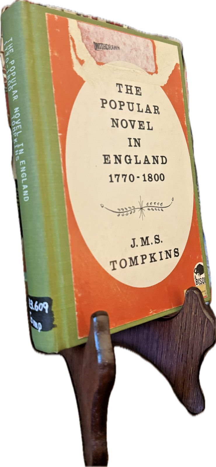 The Popular Novel in London 1770-1800 by J.M.S. Tompkins, 1961 Hardcover Used