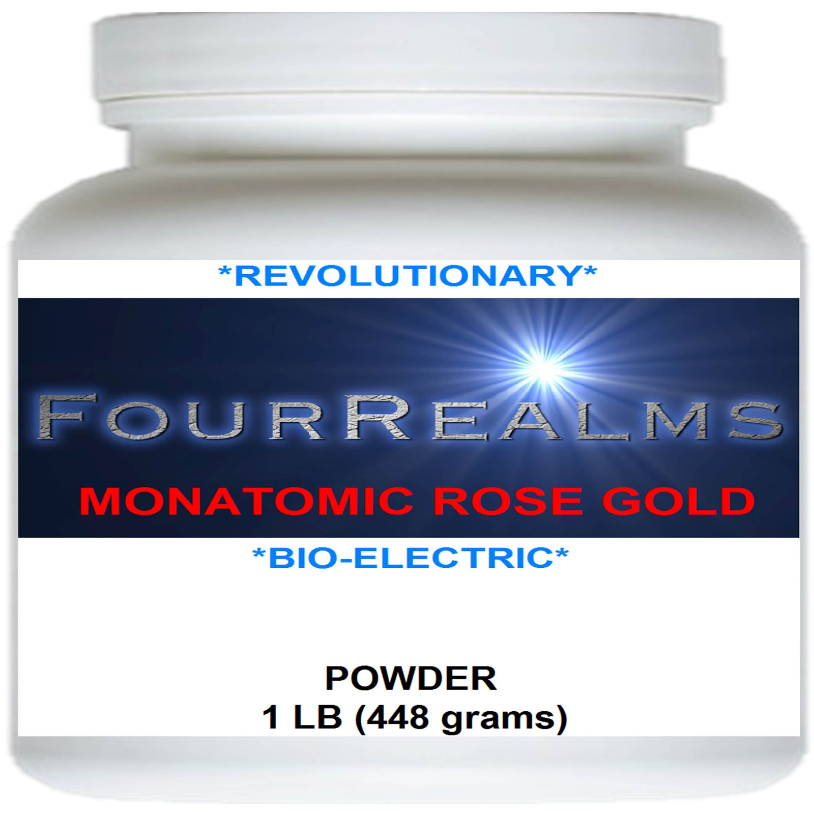 Monatomic Rose Gold, Our most POTENT Ormus Bio-Electric Powder  1 Lb (448 Grams)