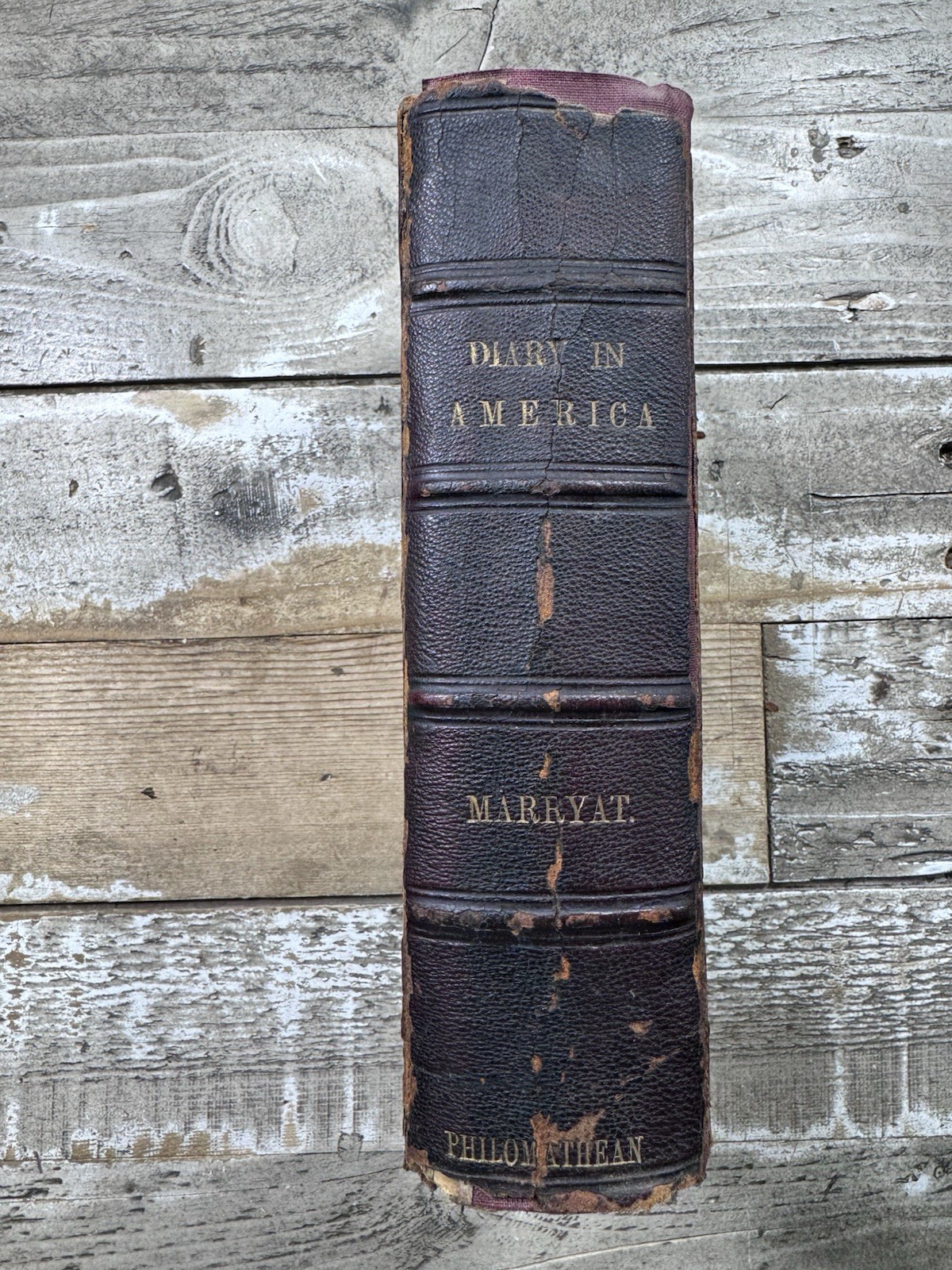 1839 Antique Travel Book “Diary in America” 2-vol\'s-in-1, Marryat