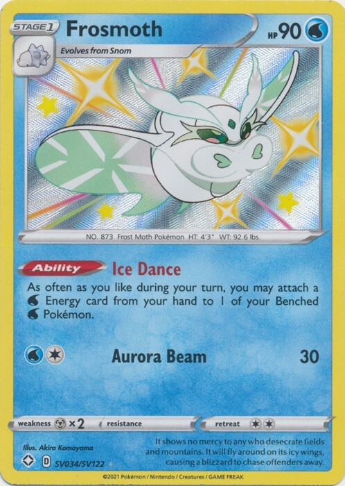 Frosmoth SV034/SV122 Shiny Holo Rare Shining Fates Pokemon TCG