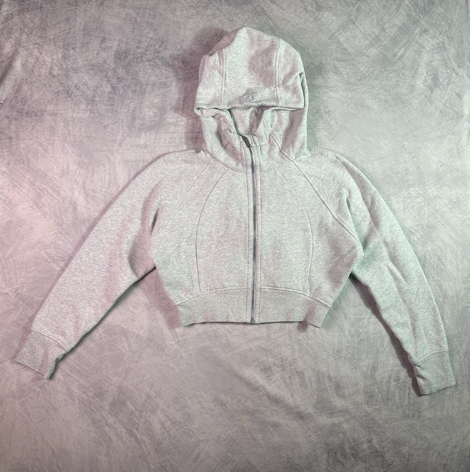 Lululemon Scuba Hoodie Women’s 10  Full Zip Cropped Gray