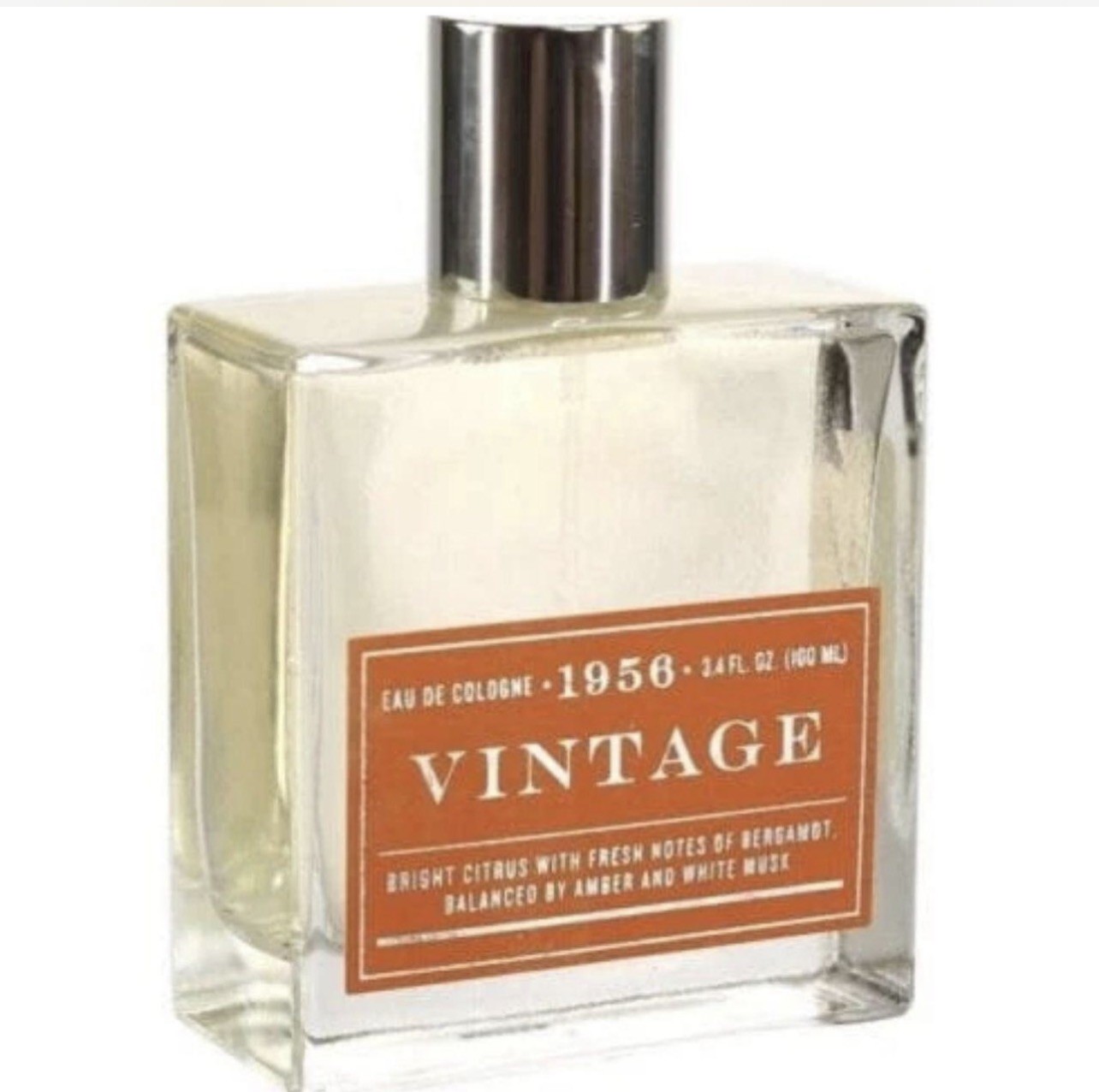 Tru Fragrance Vintage 1956 Eau de Cologne 3.4oz 100 ml Bergamot Amber White Musk