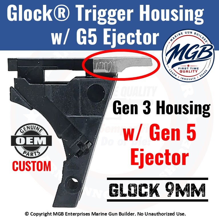 Glock OEM Gen 3 Trigger Housing Upgrade with Gen 5 Ejector for 9mm Models