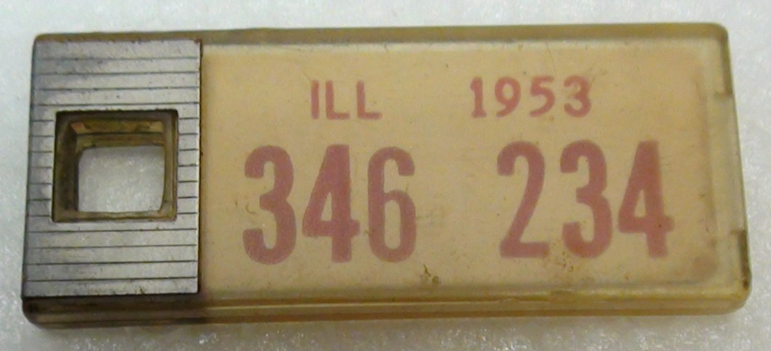 Vintage 1953 Illinois DAV Keychain License Plate Tag–Disabled American Veterans Vintage 1953 Illinois DAV Keychain License Plate Tag–Disabled American Veterans