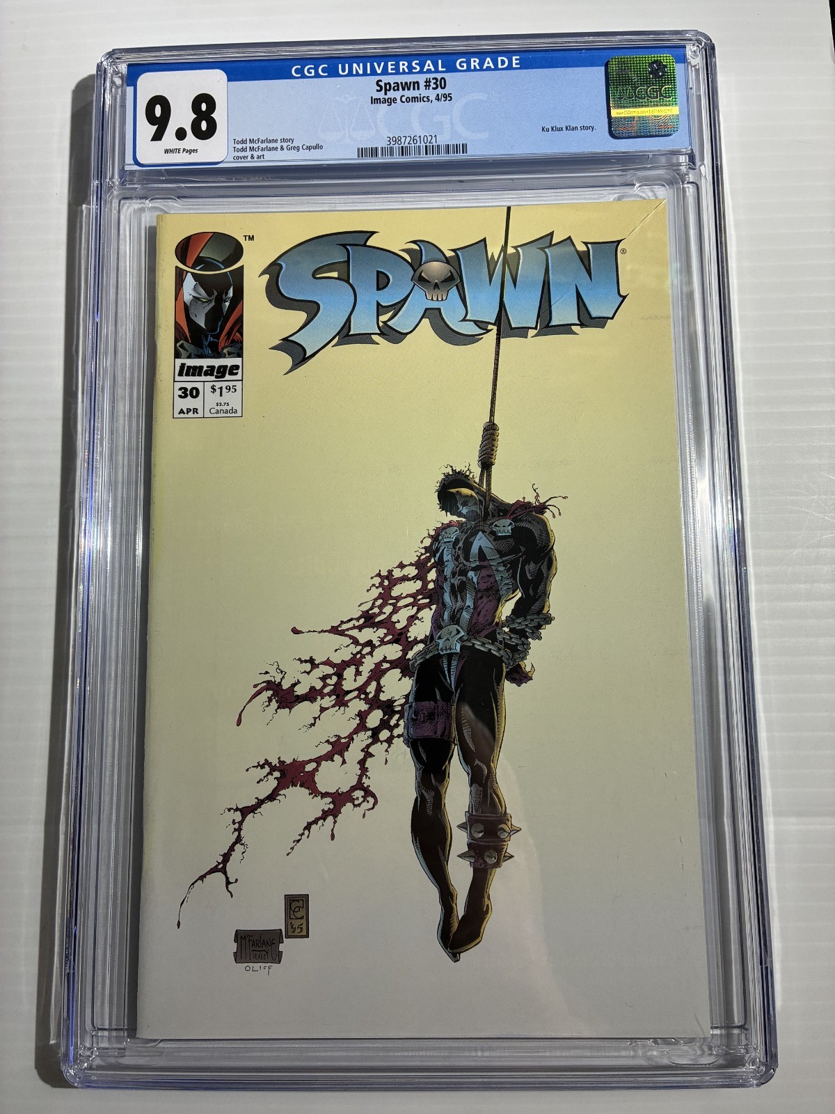 PRIMO:  SPAWN #30 KKK story McFARLANE Capullo Image comics 1995 NM/MT 9.8 CGC