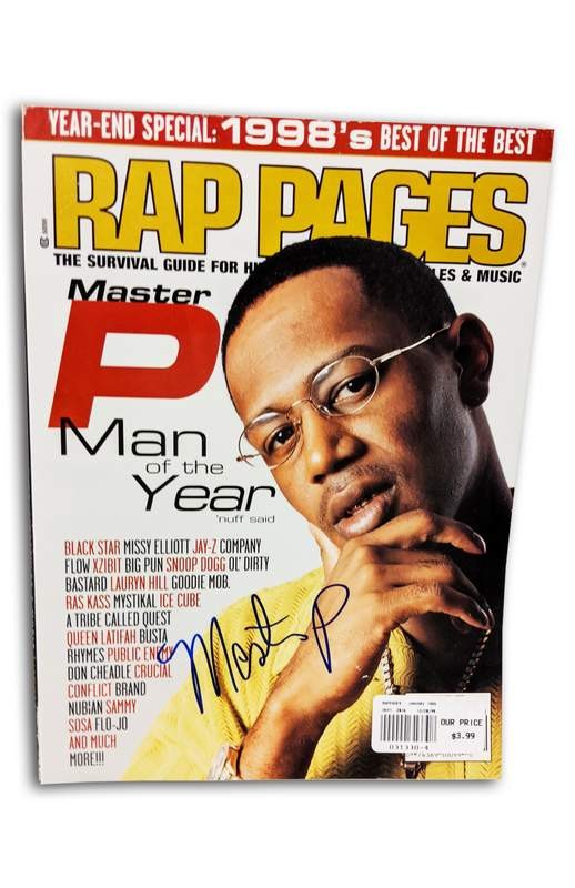 No Limit Records Master P signed Rap Pages Magazine W/Certificate Autographed