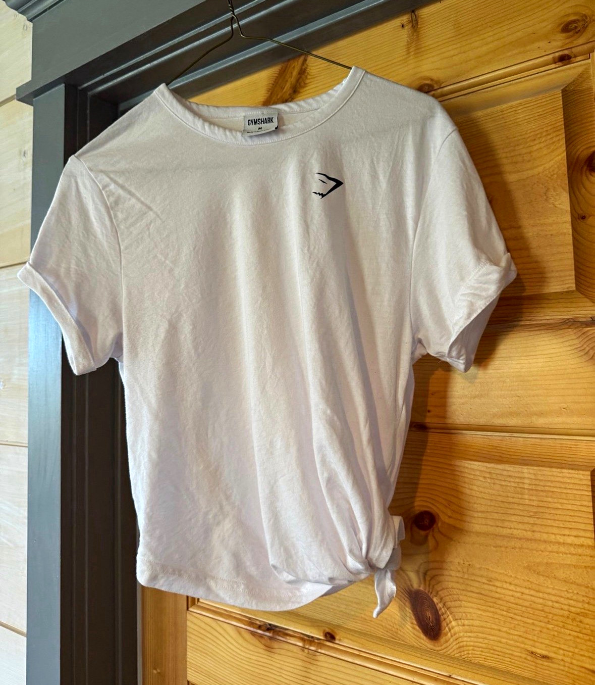 Gymshark Women’s White Logo Crew Neck Short Sleeve T-Shirt Size M