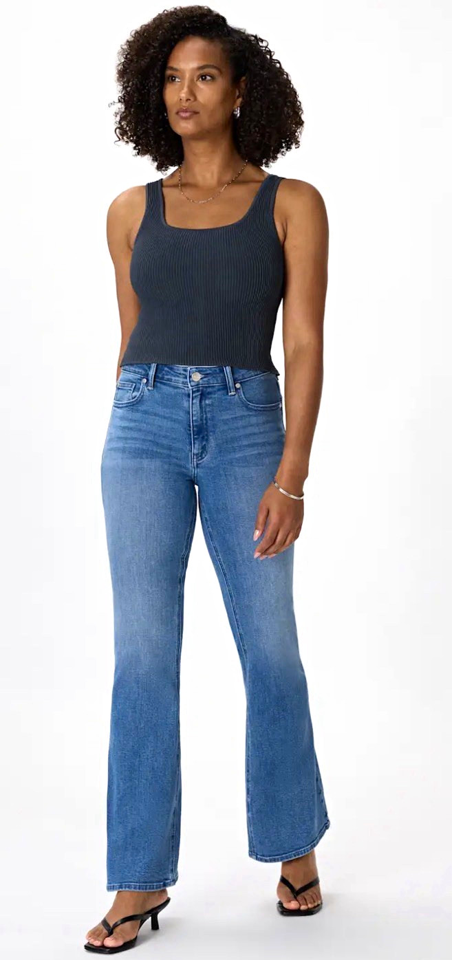 Quince Women’s Stretch Flare Jeans 32 Regular in Seaside Blue Denim Quince Women’s Stretch Flare Jeans 32 Regular in Seaside Blue Denim