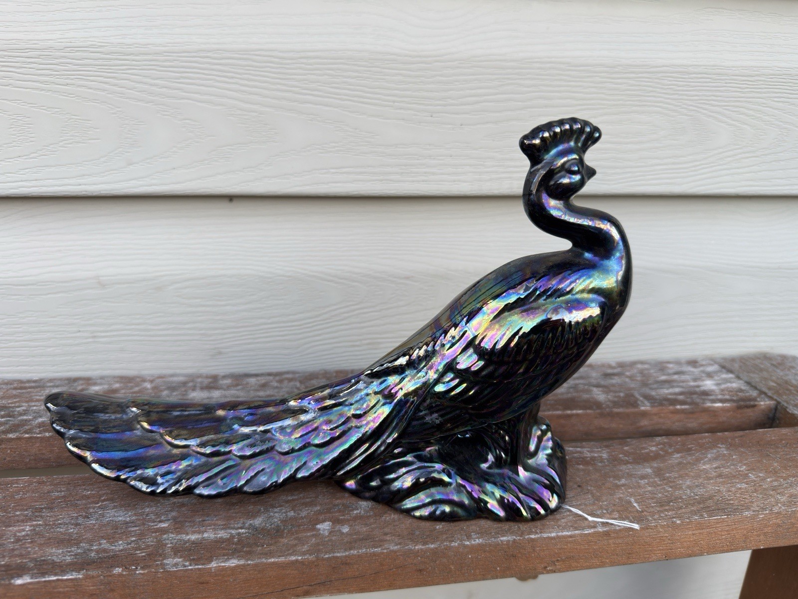 Lusterweqr Peacock Figurine Home Decor Black Vintage Style Lusterweqr Peacock Figurine Home Decor Black Vintage Style