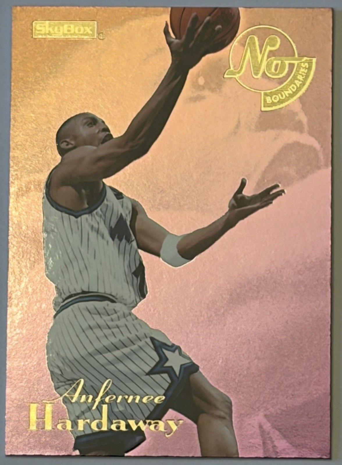 1995-96 SkyBox E-XL Penny Hardaway No Boundaries #7 Die Cut Insert Magic 1995-96 SkyBox E-XL Penny Hardaway No Boundaries #7 Die Cut Insert Magic