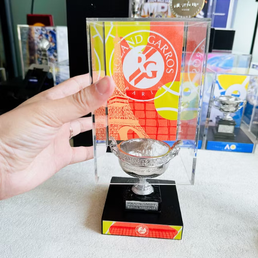 Roland Garros French Open Men\'s Singles Tennis Trophy With Box Sports Fan
