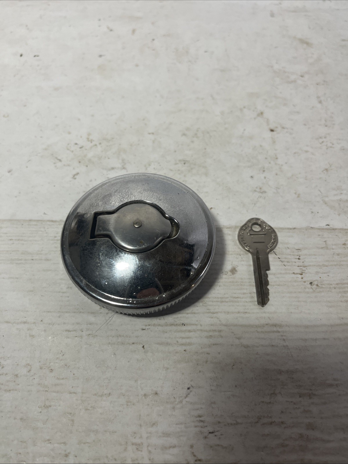 1949-52 Chevrolet GM Locking Gas Cap Chrome With Original Key