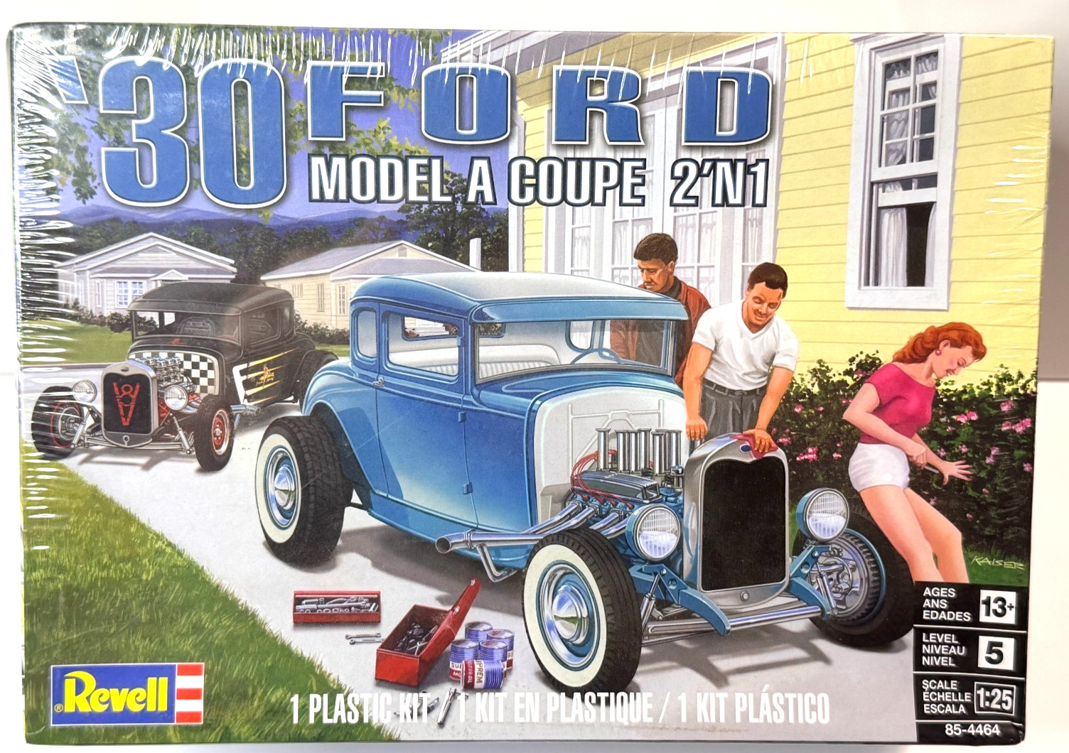 Revell 1:25 1930 Ford Model A 5 Window Coupe 2'n1 Sealed Boxed Model Kit NEW