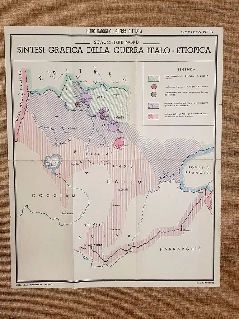 Graphic summary card Marshal Pietro Badoglio Ethiopian War 1936