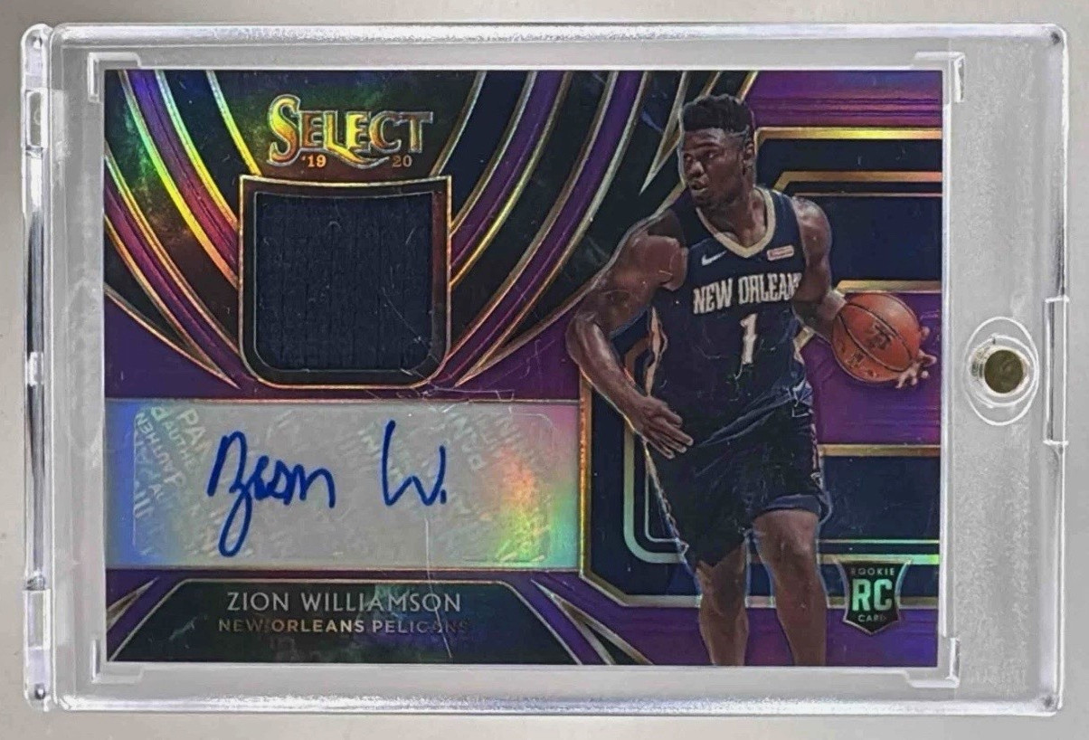 Panini 2019-20 Select Zion Williamson Rookie Jersey Autographs #RJA-ZWL RC Auto